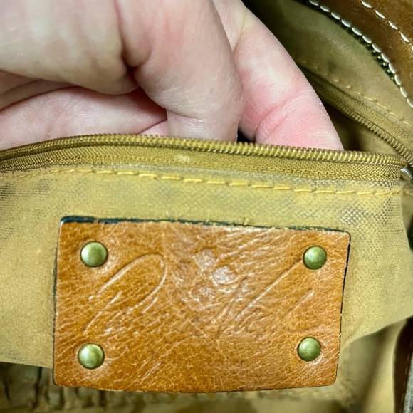 Patricia Nash Bolsena Tote English Mums Multi Brown Earthy Floral Leather Bag - Picture 7 of 12